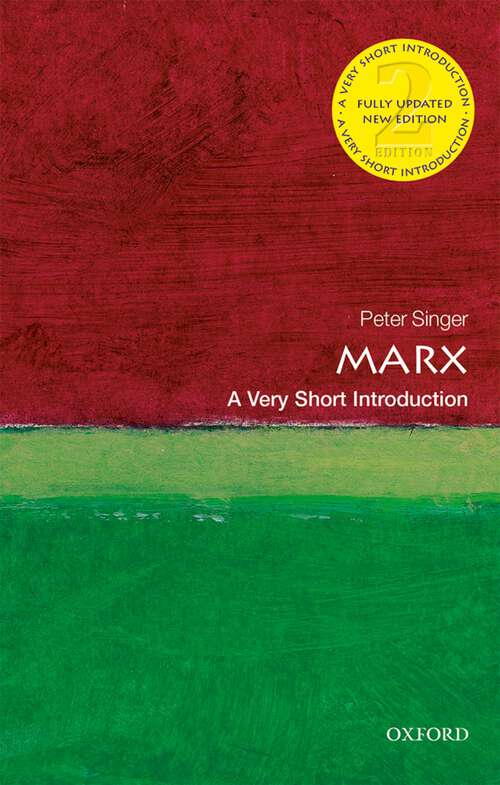 Book cover of Marx: A Very Short Introduction (2) (Very Short Introductions)