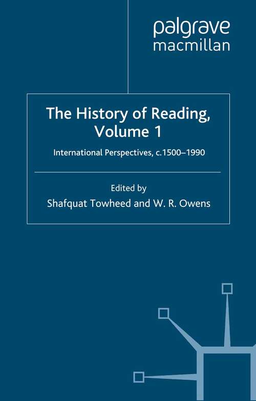 Book cover of The History of Reading: International Perspectives, c. 1500-1990 (2011)