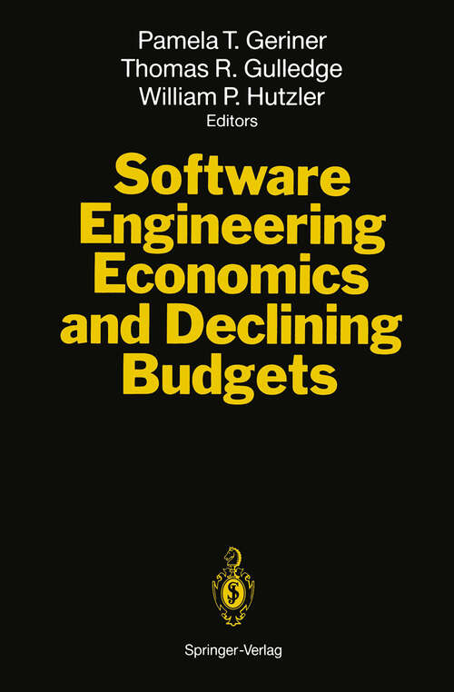 Book cover of Software Engineering Economics and Declining Budgets (1994)