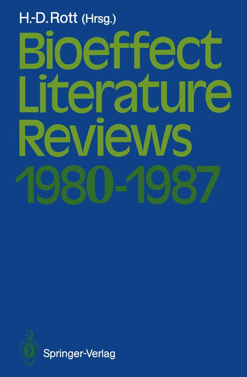 Book cover of Bioeffect: Literature Reviews 1980–1987 (1988)