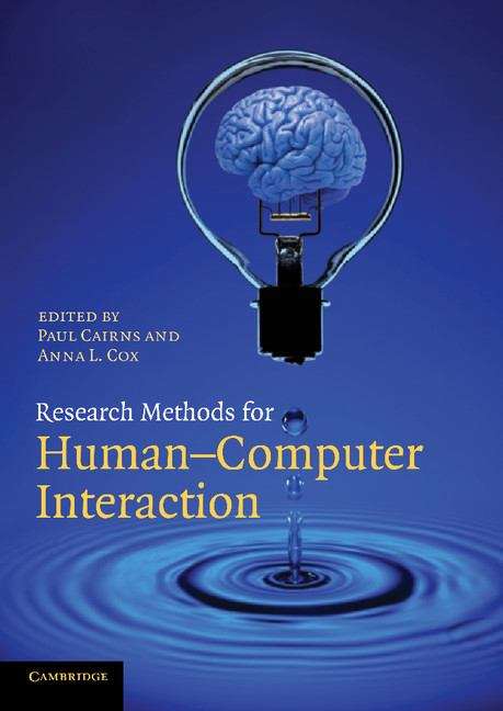 Book cover of Research Methods For Human-computer Interaction (PDF)
