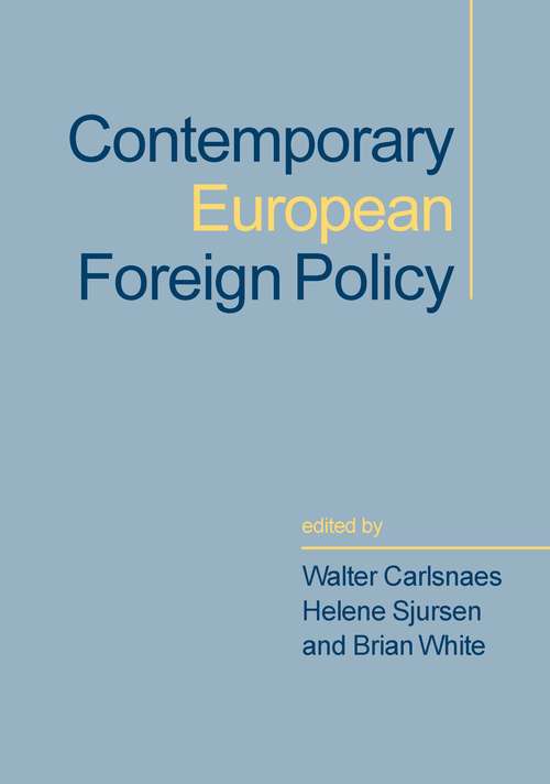 Book cover of Contemporary European Foreign Policy (PDF)