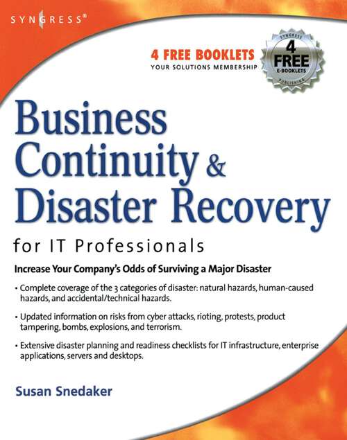 Book cover of Business Continuity and Disaster Recovery Planning for IT Professionals