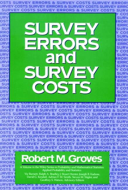 Book cover of Survey Errors and Survey Costs (Wiley Series in Probability and Statistics #581)