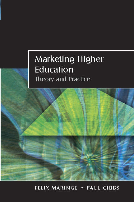 Book cover of Marketing Higher Education (UK Higher Education OUP  Humanities & Social Sciences Higher Education OUP)