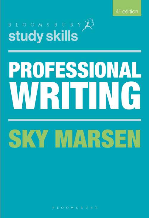 Book cover of Professional Writing (Macmillan Study Skills)
