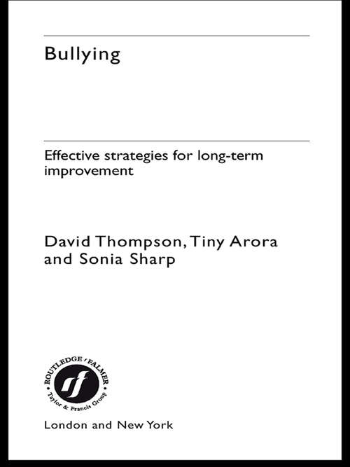 Book cover of Bullying: Effective Strategies for Long-term Change