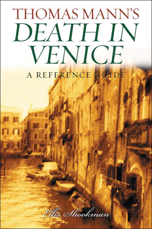 Book cover of Thomas Mann's Death in Venice: A Reference Guide (Greenwood Guides to Literature)