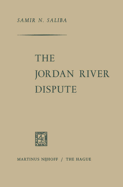 Book cover of The Jordan River Dispute (1968)