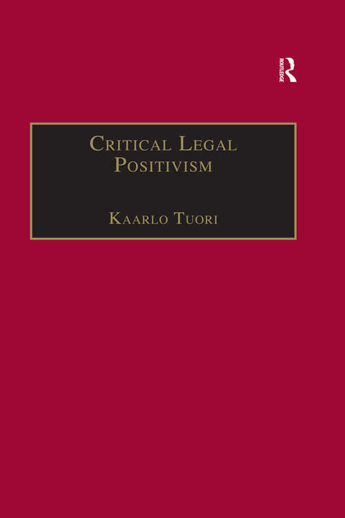 Book cover of Critical Legal Positivism (Applied Legal Philosophy)