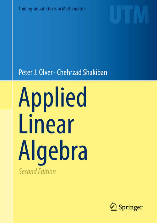 Book cover of Applied Linear Algebra (Undergraduate Texts in Mathematics)