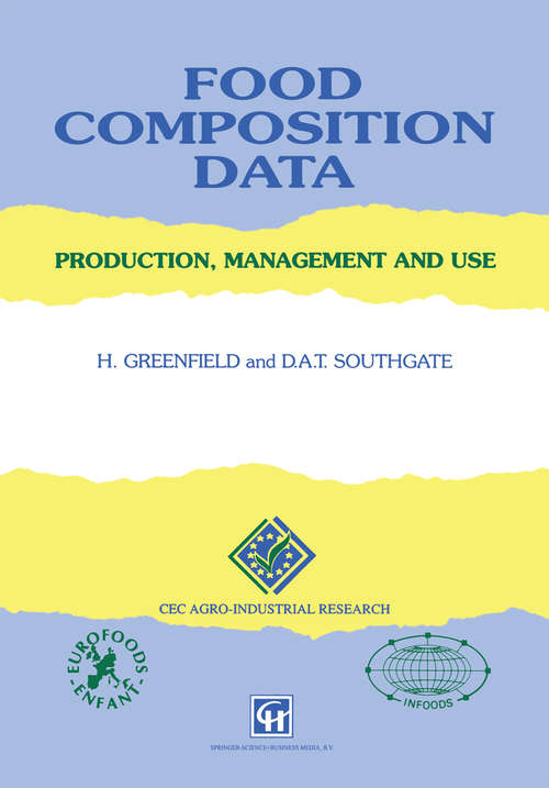 Book cover of Food Composition Data: Production, Management and Use (1992)