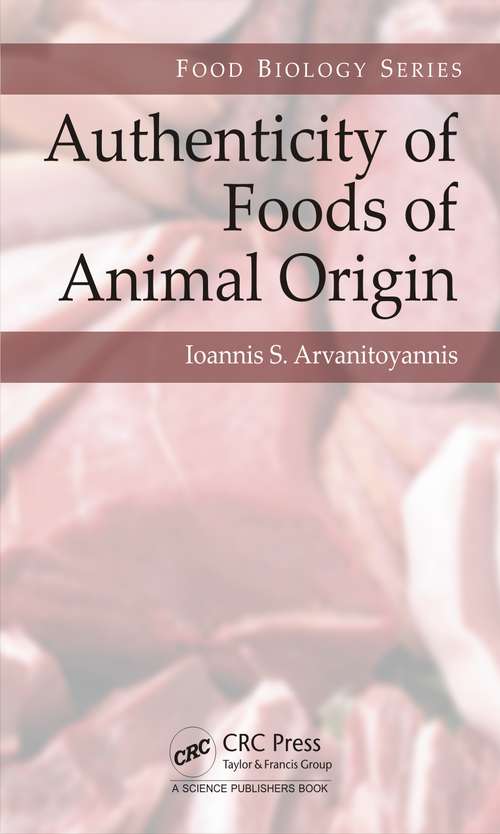 Book cover of Authenticity of Foods of Animal Origin