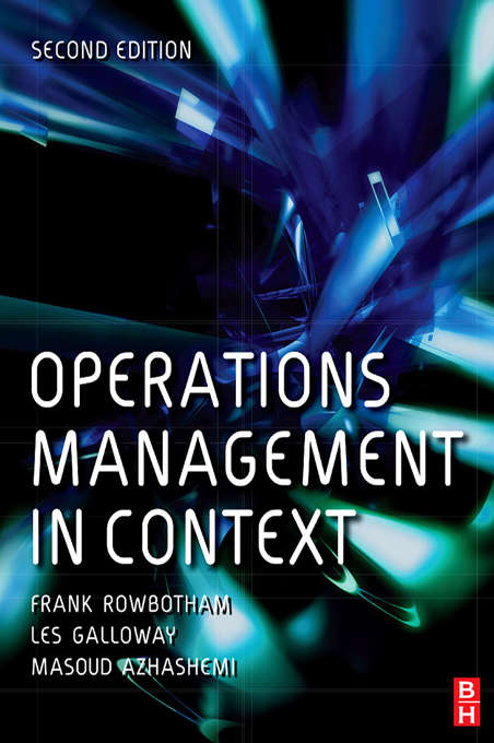 Book cover of Operations Management in Context