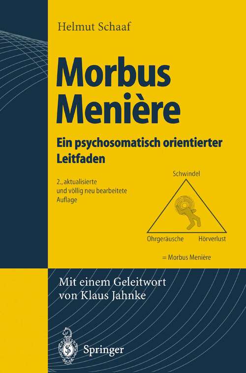 Book cover of Morbus Menière: Ein psychosomatisch orientierter Leitfaden (2. Aufl. 1998)