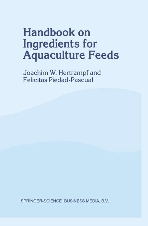 Book cover of Handbook on Ingredients for Aquaculture Feeds (2000)