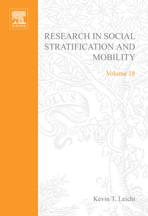 Book cover of Research in Social Stratification and Mobility (ISSN: Volume 18)