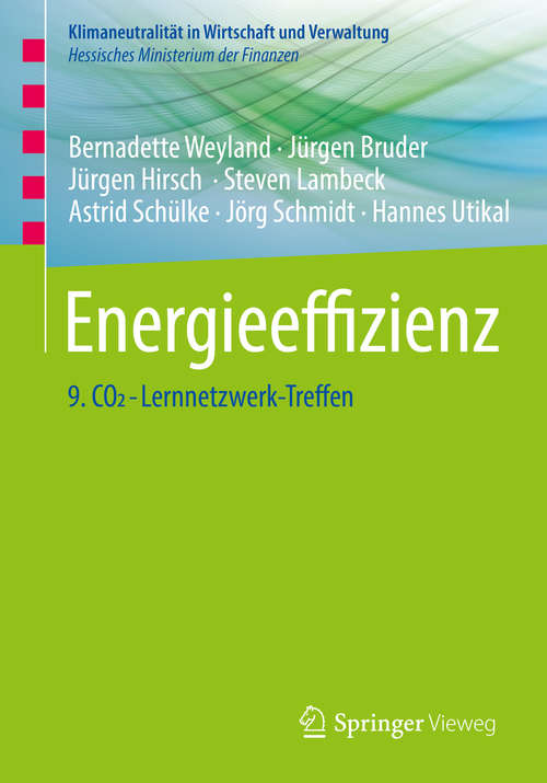 Book cover of Energieeffizienz: 9. CO2-Lernnetzwerk-Treffen