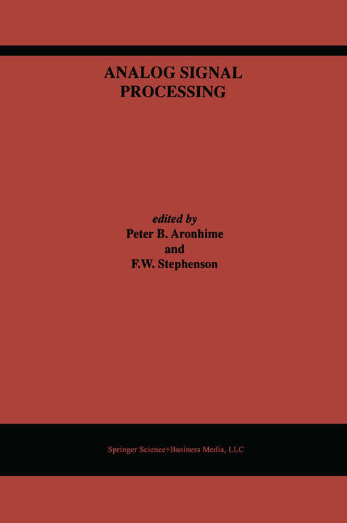 Book cover of Analog Signal Processing (1994)