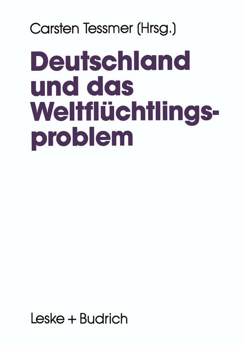 Book cover of Deutschland und das Weltflüchtlingsproblem (1994)