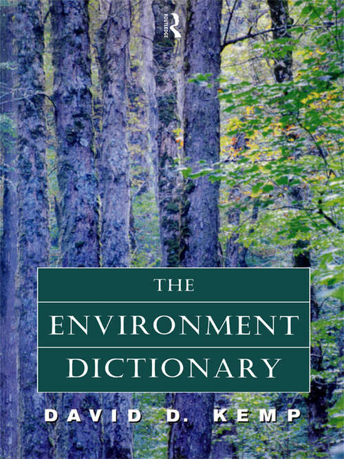 Book cover of The Environment Dictionary