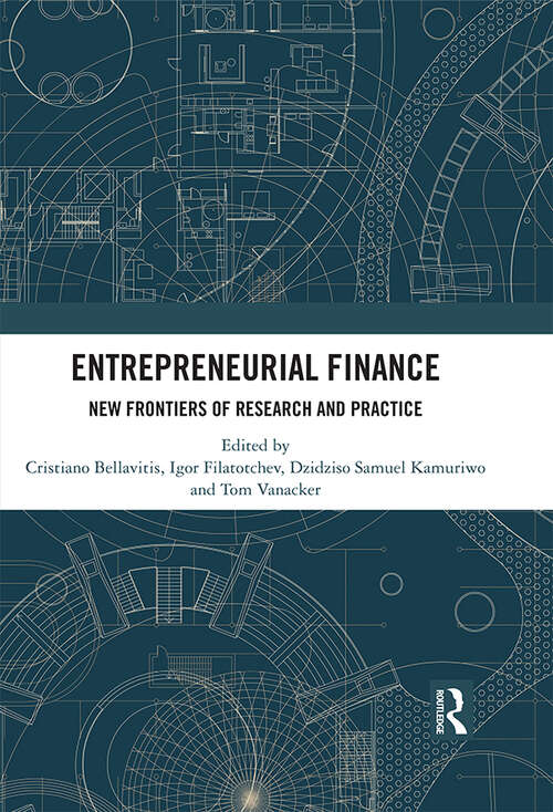 Book cover of Entrepreneurial Finance: New Frontiers of Research and Practice