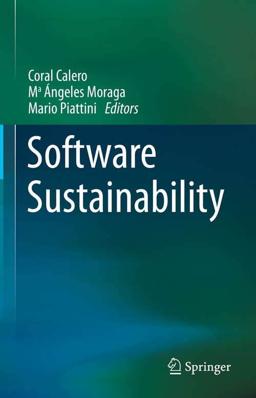 Book cover of Software Sustainability (1st ed. 2021)