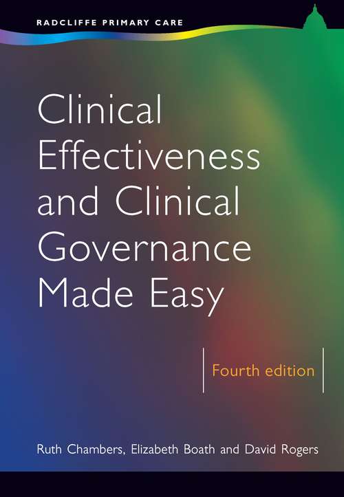 Book cover of Clinical Effectiveness and Clinical Governance Made Easy (4)