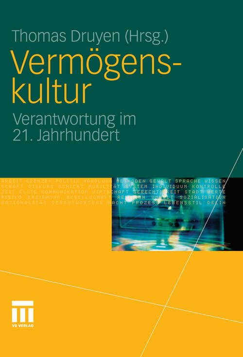 Book cover of Vermögenskultur: Verantwortung im 21. Jahrhundert (2011)