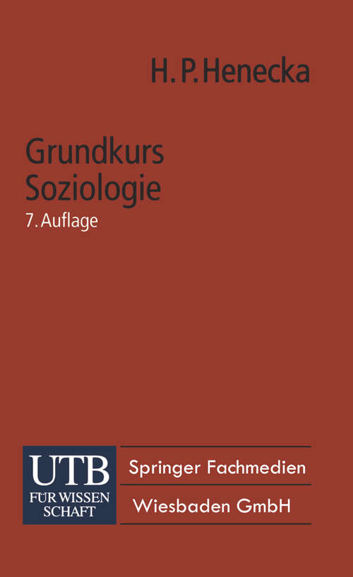 Book cover of Grundkurs Soziologie (7. Aufl. 2000)