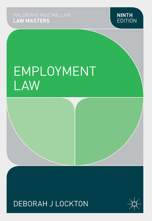 Book cover of Employment Law (9th ed. 2014) (Macmillan Law Masters)