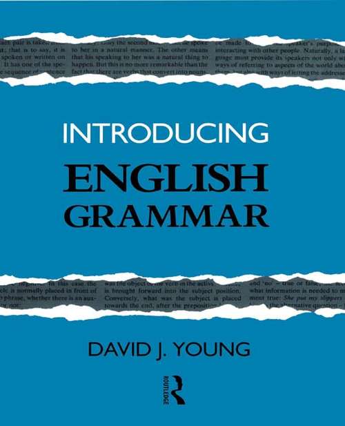 Book cover of Introducing English Grammar