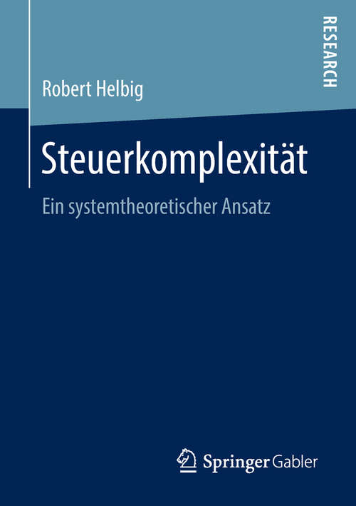 Book cover of Steuerkomplexität: Ein systemtheoretischer Ansatz