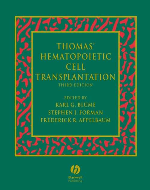 Book cover of Thomas' Hematopoietic Cell Transplantation (3)