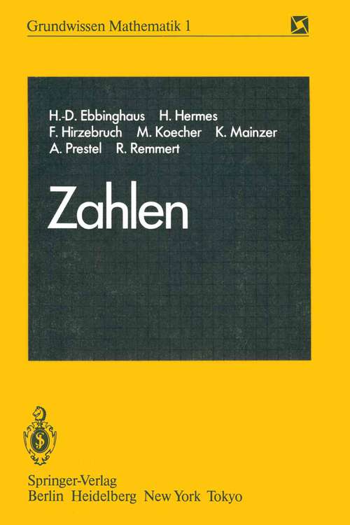 Book cover of Zahlen (1983) (Grundwissen Mathematik #1)