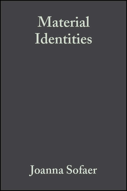 Book cover of Material Identities (New Interventions in Art History)