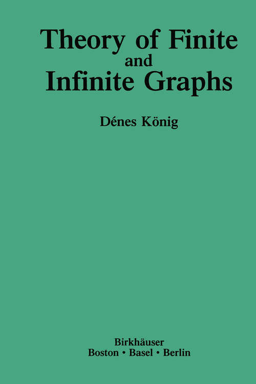 Book cover of Theory of Finite and Infinite Graphs (1990)