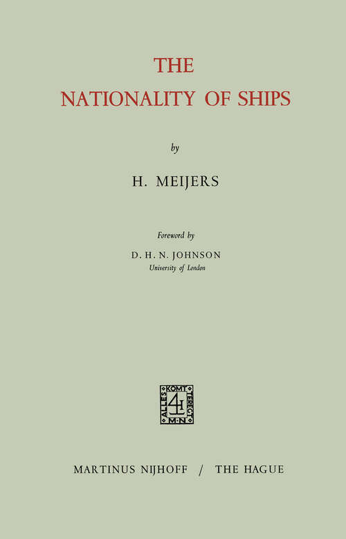 Book cover of The Nationality of Ships (1967)