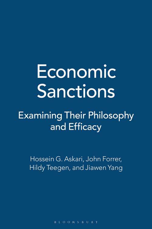 Book cover of Economic Sanctions: Examining Their Philosophy and Efficacy