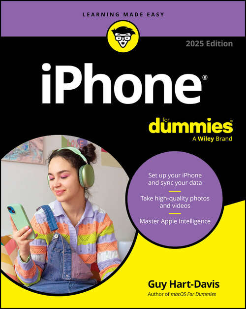 Book cover of iPhone For Dummies, 2025 Edition