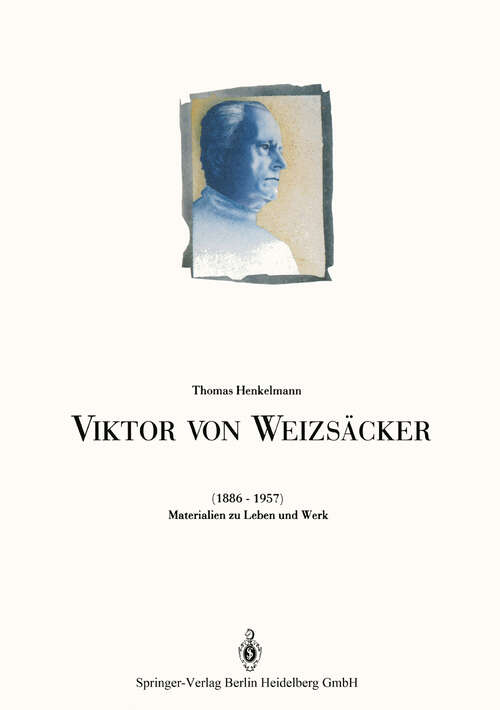 Book cover of Viktor von Weizsäcker (1886–1957): Materialien zu Leben und Werk (1986)