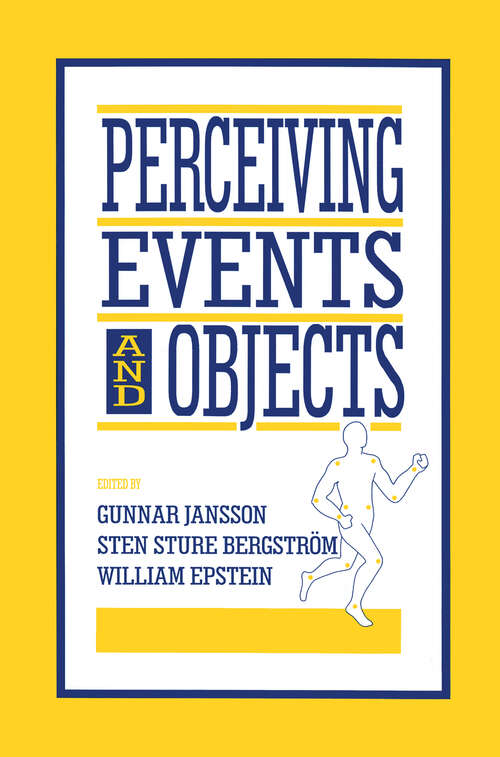 Book cover of Perceiving Events and Objects