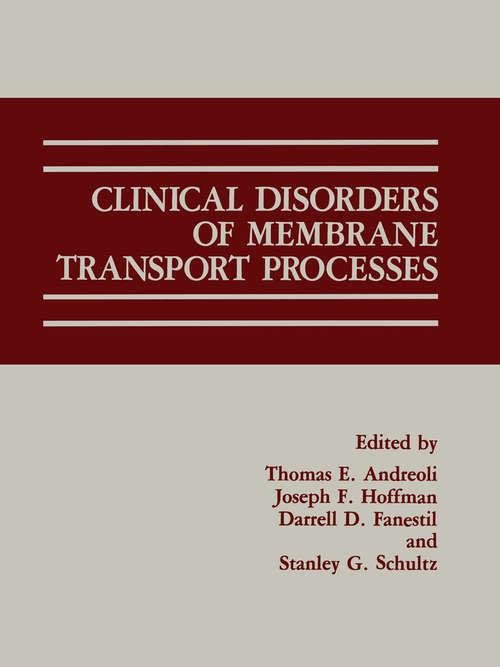 Book cover of Clinical Disorders of Membrane Transport Processes (1987)