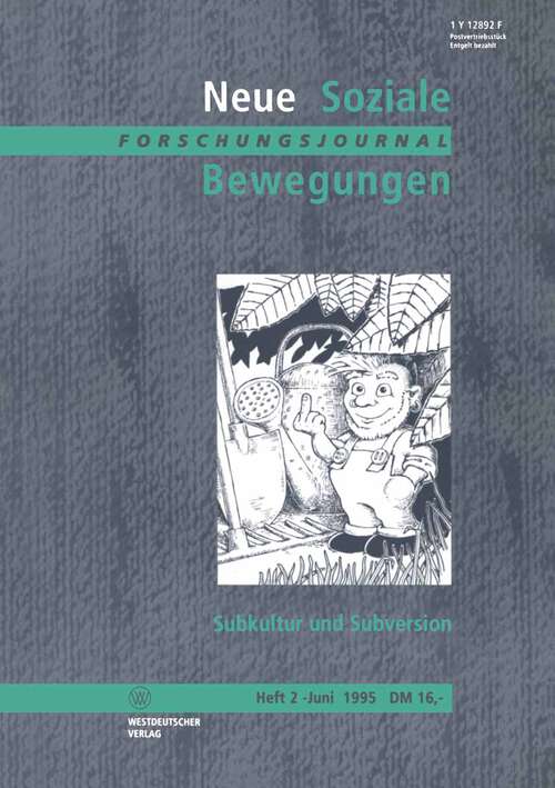 Book cover of Subkultur und Subversion (1995)