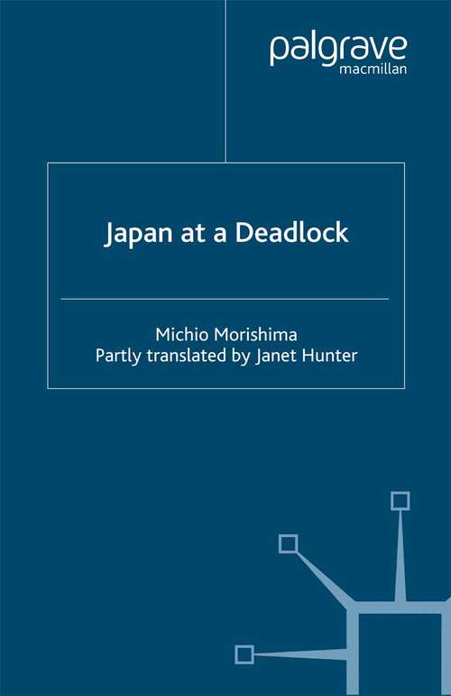 Book cover of Japan at a Deadlock (2000)