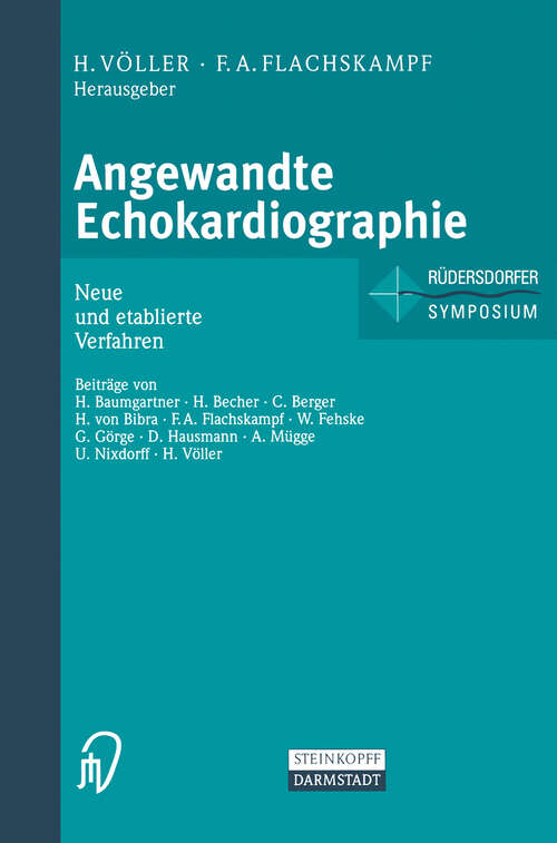 Book cover of Angewandte Echokardiographie: Neue und etablierte Verfahren (2000)