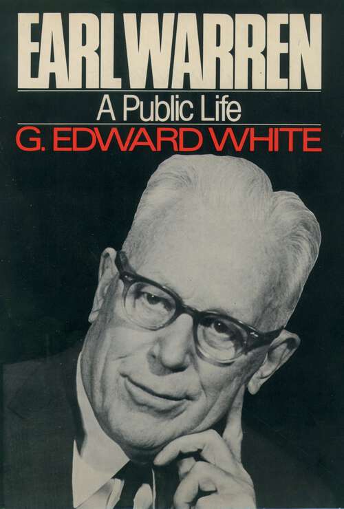 Book cover of Earl Warren: A Public Life