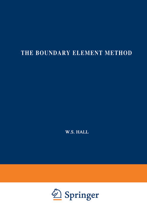 Book cover of The Boundary Element Method (1994) (Solid Mechanics and Its Applications #27)