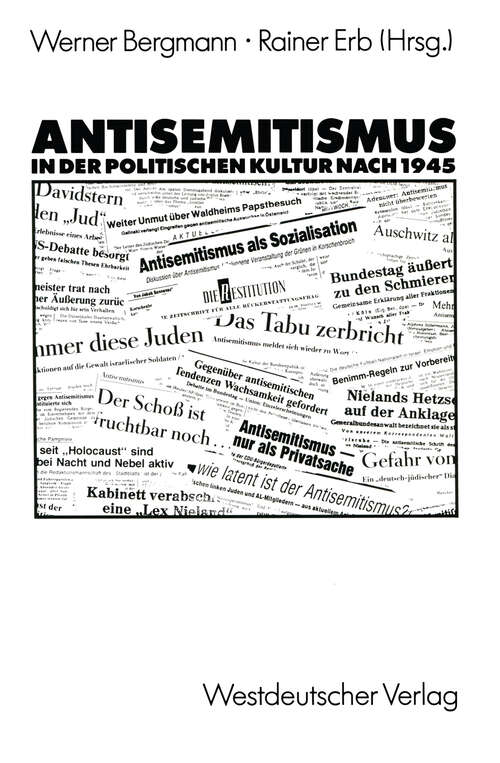 Book cover of Antisemitismus in der politischen Kultur nach 1945 (1990)