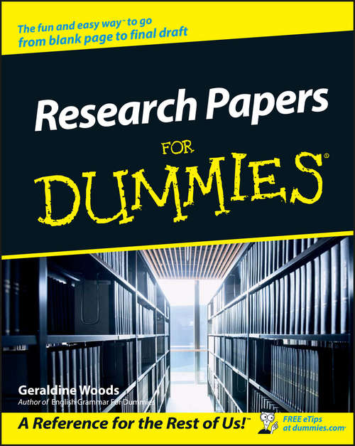 Book cover of Research Papers For Dummies (For Dummies)